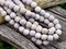 Lavender Pompeii Round Beads (24" Strand) Indonesian Glass Beads